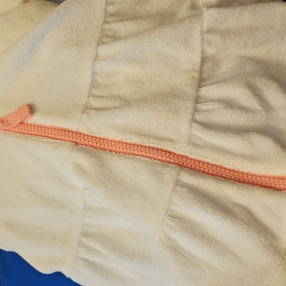 Cat & Jack Girl Toddler Hooded Towel Terry Zip Up Swim Cover Up - Picture 5 of 6